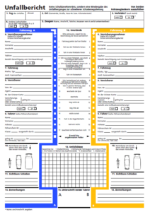 Europäischer Unfallbericht zum Download vom Autohaus Keglovits